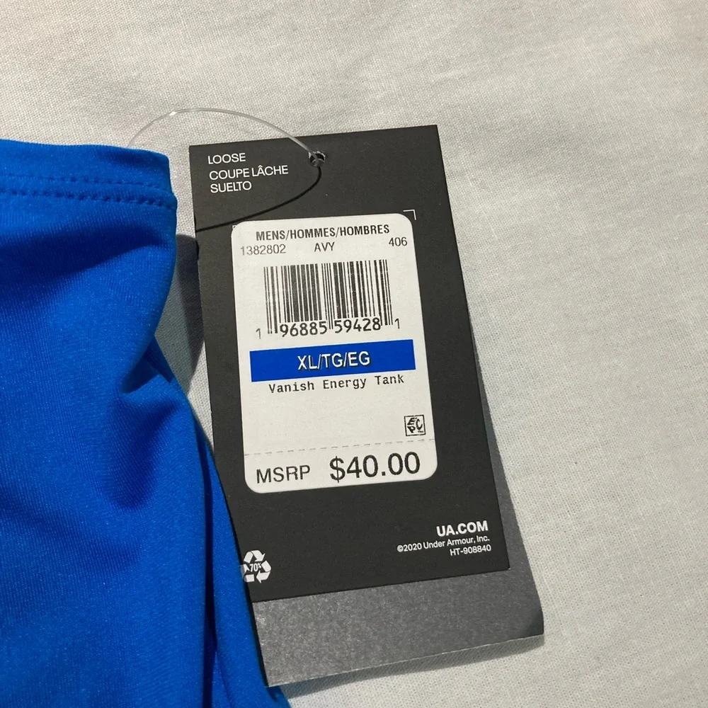 Under Armour Rush Vanish Energy Tank Top, Men’s size XL, NWT! - Picture 5 of 6